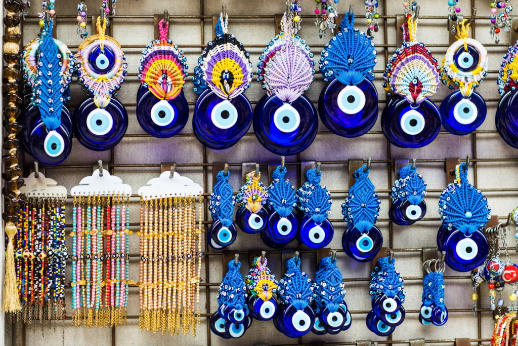 evil eye - Turkish amulet on bazaar in Istanbul